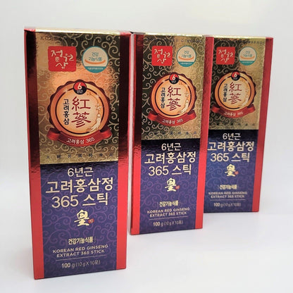 JeongWon Sam 6-year-old Korea Red Ginseng Extract 365 Stick Hwang-30ct/Immune