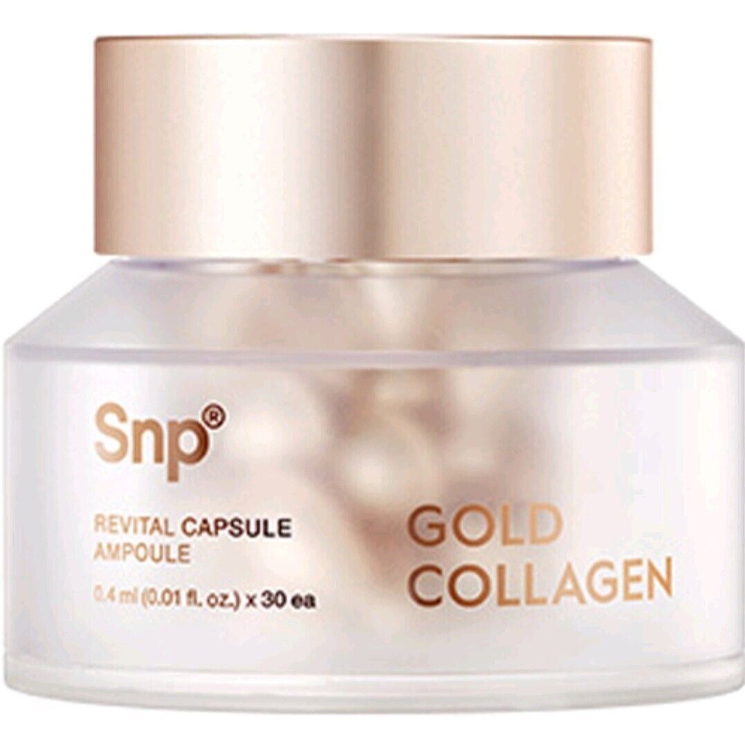 SNP Gold Collagen Perfection Eye Patch 60EA+Revital Capsure Ampoule/24K Gold