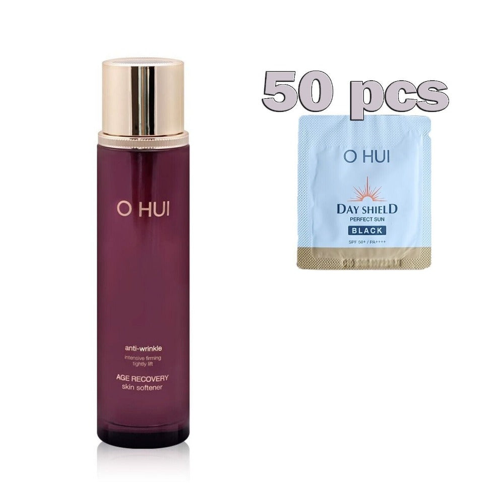 OHUI Age Recovery Skin 150ml-Toner/Collagen+DAY SHIELD Sun Cream SPF50+ 50EA