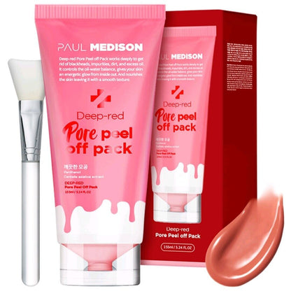 Paul Medison Deep-red Pore Peel Off Pack 5.45 fl.oz.+Brush/Oily/Blackhead