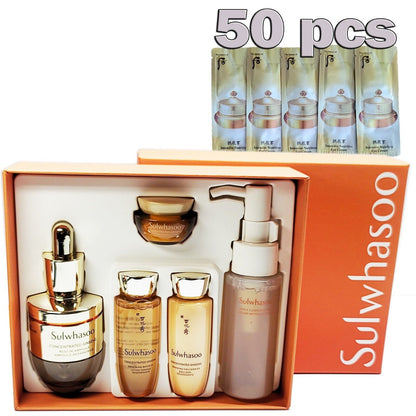 Sulwhasoo Concentrated Ginseng Rescue Ampoule Set+Whoo Intensive Eye Cream 50EA