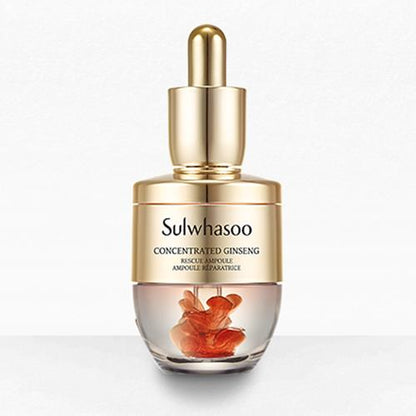 Sulwhasoo Concentrated Ginseng Rescue Ampoule 20g Set+Essence 1 oz/Wrinkle/Renew