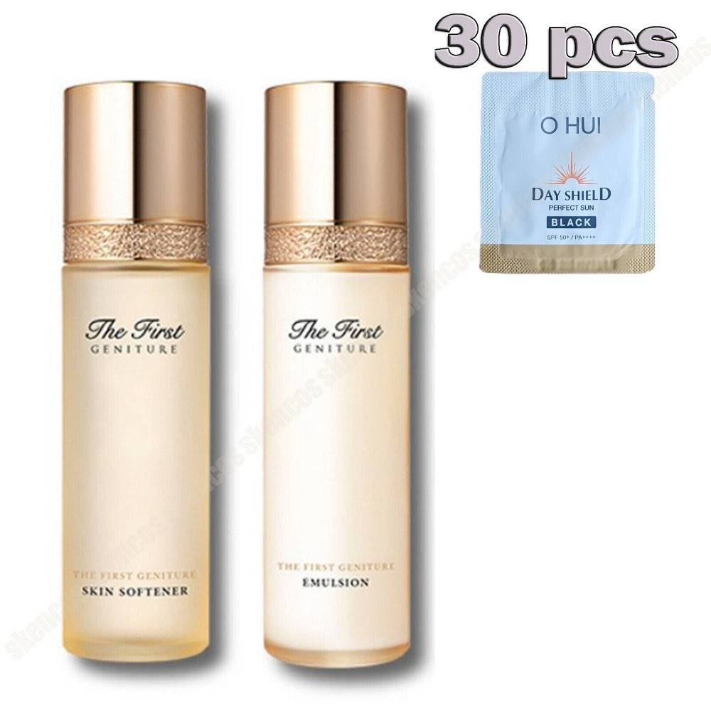 OHUI The First Geniture Duo set/Skin Softener+Emulsion+Day Shild Sunscreen 30ml