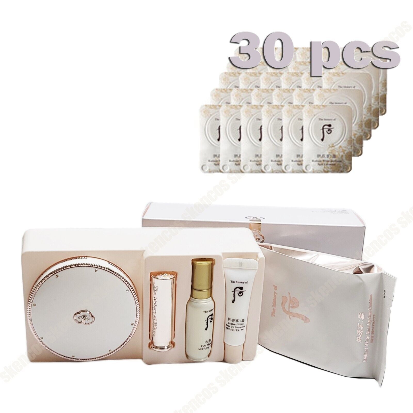 The history of Whoo Seol Radiant White Tone Up Sun Cushion+Refill Set+Corrector