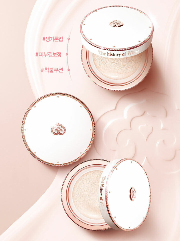 The history of Whoo Seol Radiant White Tone Up Sun Cushion+Refill Set+Corrector