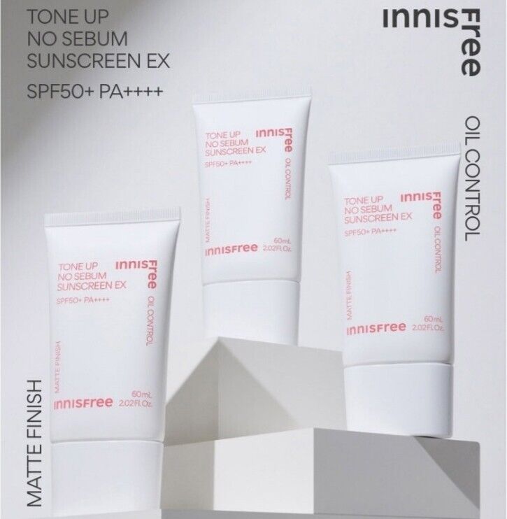 Innisfree Tone Up No Sebum Sunscreen EX SPF50+/PA++++ 2 fl.oz/Oily Skin/Matte