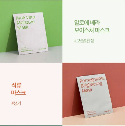 Charmzone Ginkgo Soothing Mask 30 Sheets/Daily/Calming/Refreshing/Korea