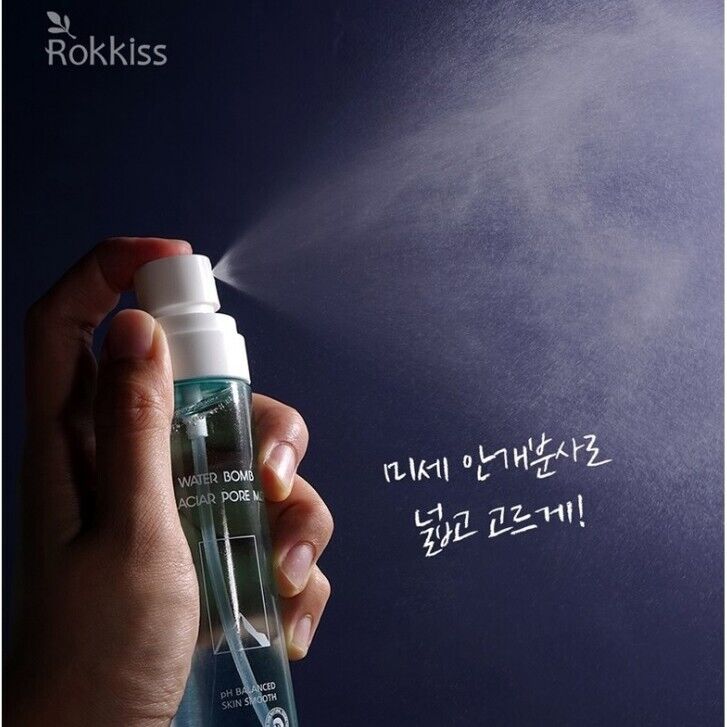 Rokkiss Water Bomb Glaciar Pore Mist 3ea/10 fl.oz./Pore/Sebum/Exfoliation/Fresh