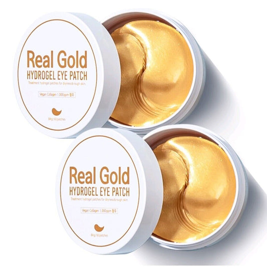 1+1/PRRETI Real Gold Hydrogel Eye Patch-60patches/Nourishing/Wrinkle/Glossy