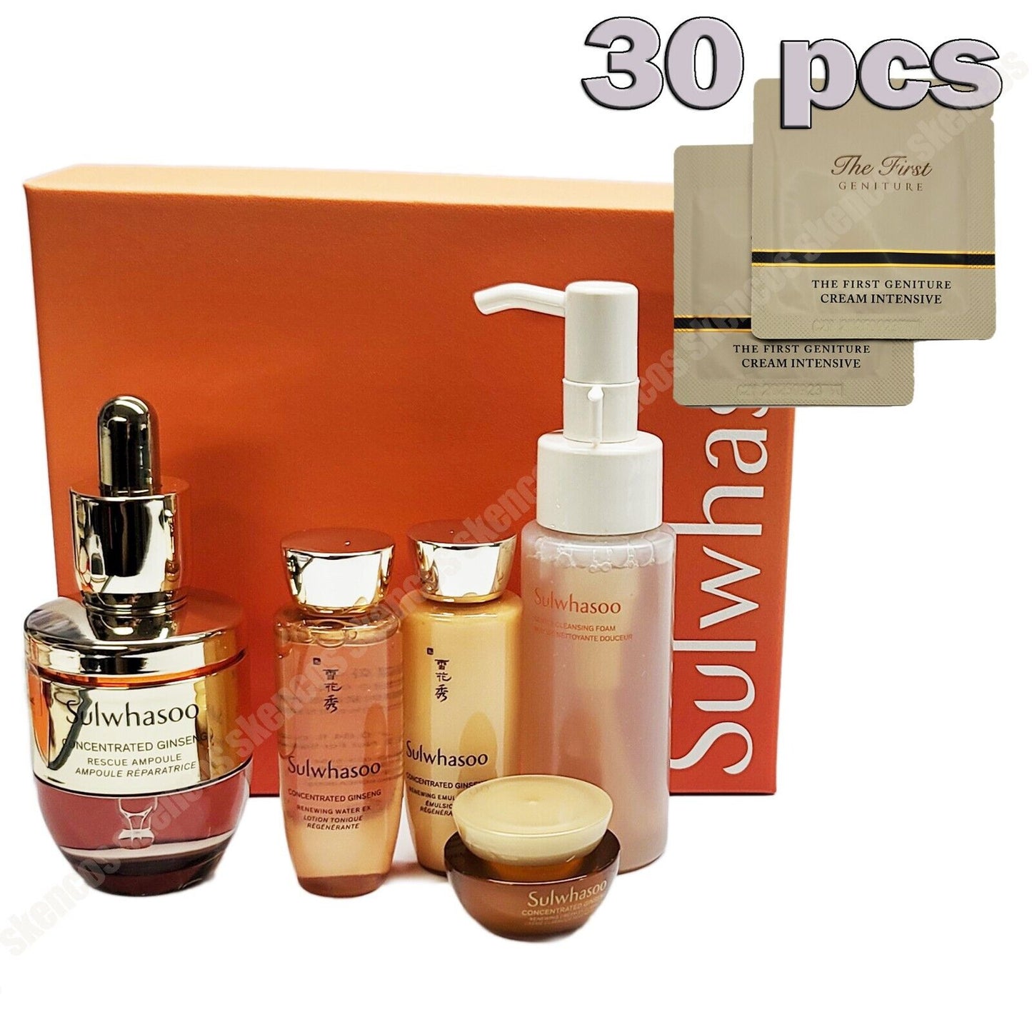 Sulwhasoo Concentrated Ginseng Rescue Ampoule 20g+Kits+O HUI Geniture Cream 30ea