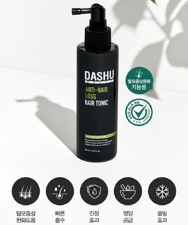 DASHU Daily Anti-Hair Loss Hair Tonic 150mlx2ea/10.14oz./Low-Irritation/Herb