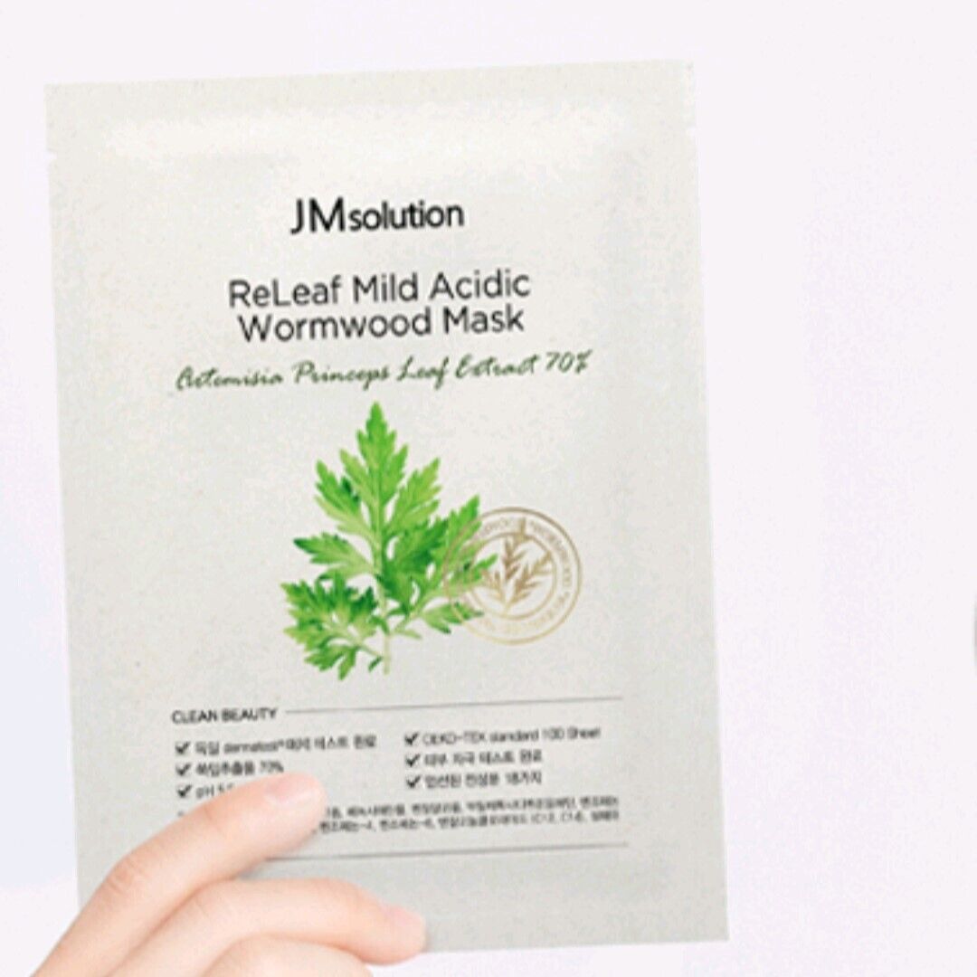 JM Solution ReLeaf Mild Acidic Wormwood Mask 30m x10 Sheets/20 Free/