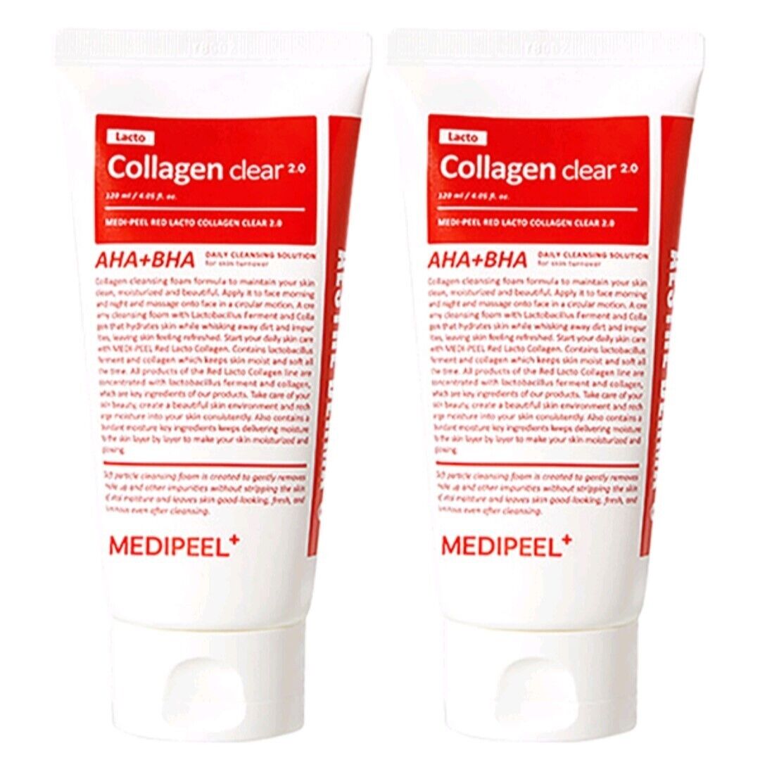 MEDIPEEL+ Red Lacto Collagen Clear Reinigungsschaum 120mlx2EA/Poren-/Tiefenreiniger