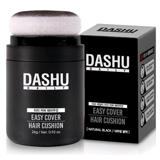 DASHU Tägliches Anti-Haarausfall-Haarkissen, 26 g, natürliches Schwarz, wasserfest, leicht zu waschen