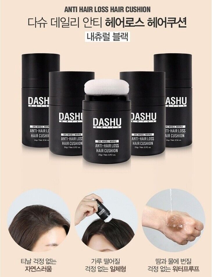 DASHU Daily Anti-Hair Loss Hair Cushion 26g/Natural Black/Water Proof/Easy Wash