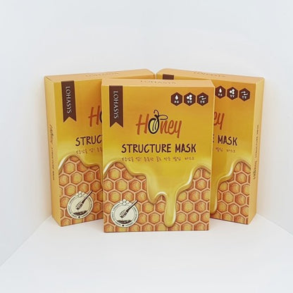 30Sheets - Lohasys Honey Structure Mask 10 sheets x 3 pack/Soothing/Propolis/Dry