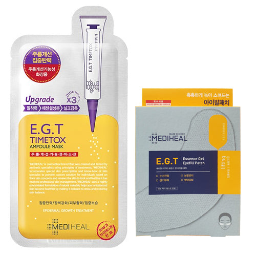Mediheal E.G.T Essence Gel Eye 5 Patch+Timetox Ampoule Mask 10ea/2 Pack/Wrinkles