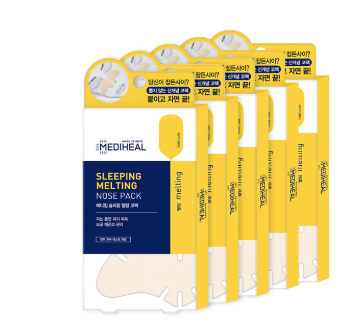 Mediheal Sleeping Melting Nose Pack 3ct X 5 pack/15sheets/Exfoliate/Vitamin/Pore